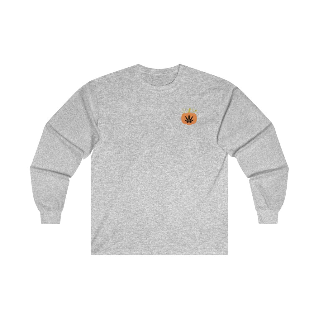 Pumpkin Weed Leaf Cotton Long Sleeve Tee