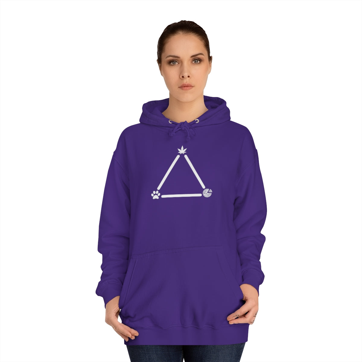 Pot, Puppies, Pizza Triangle Hoodie