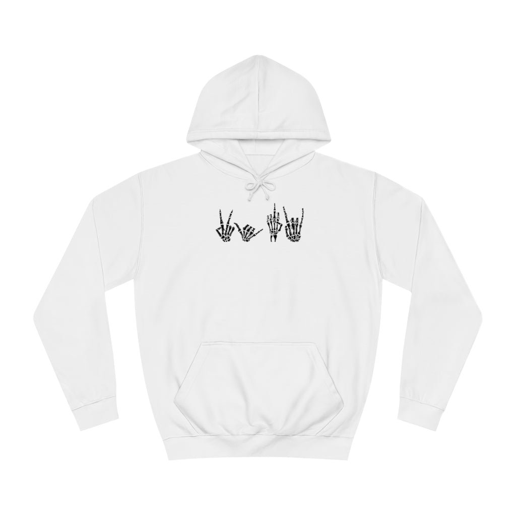 Skeleton Hand Signals Hoodie