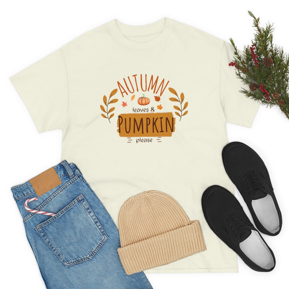 "Autumn leaves & pumpkin please" Tee