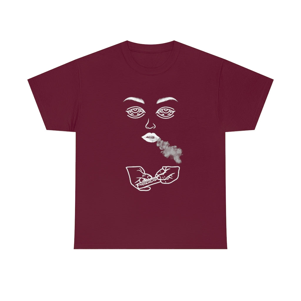 Stoned Face Outline Cotton Tee