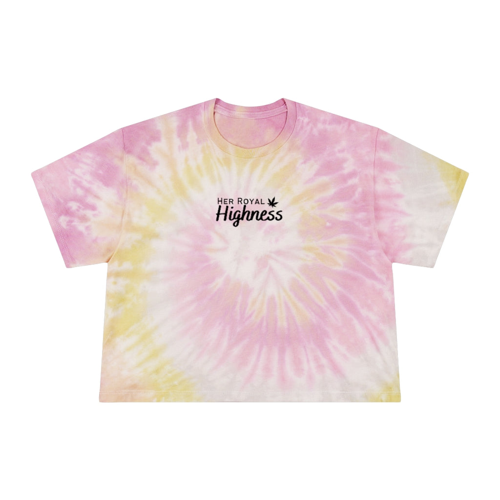 "Her Royal Highness" Tie-Dye Crop Tee