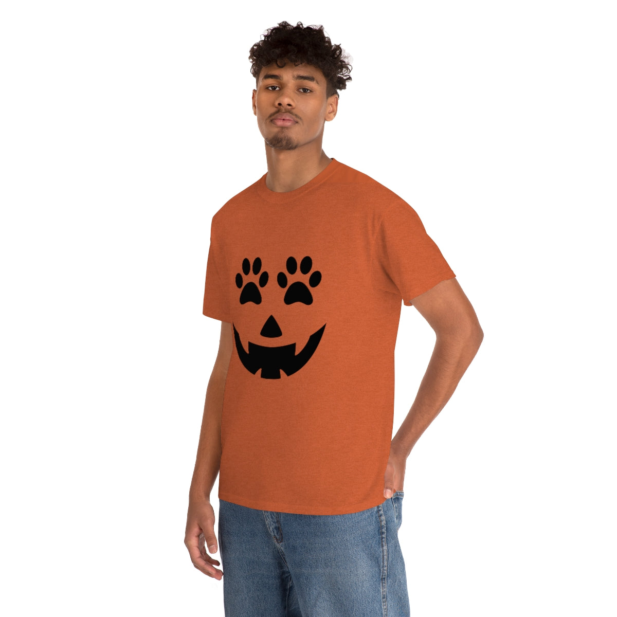 Pumpkin Face with Paw Eyes, Tee