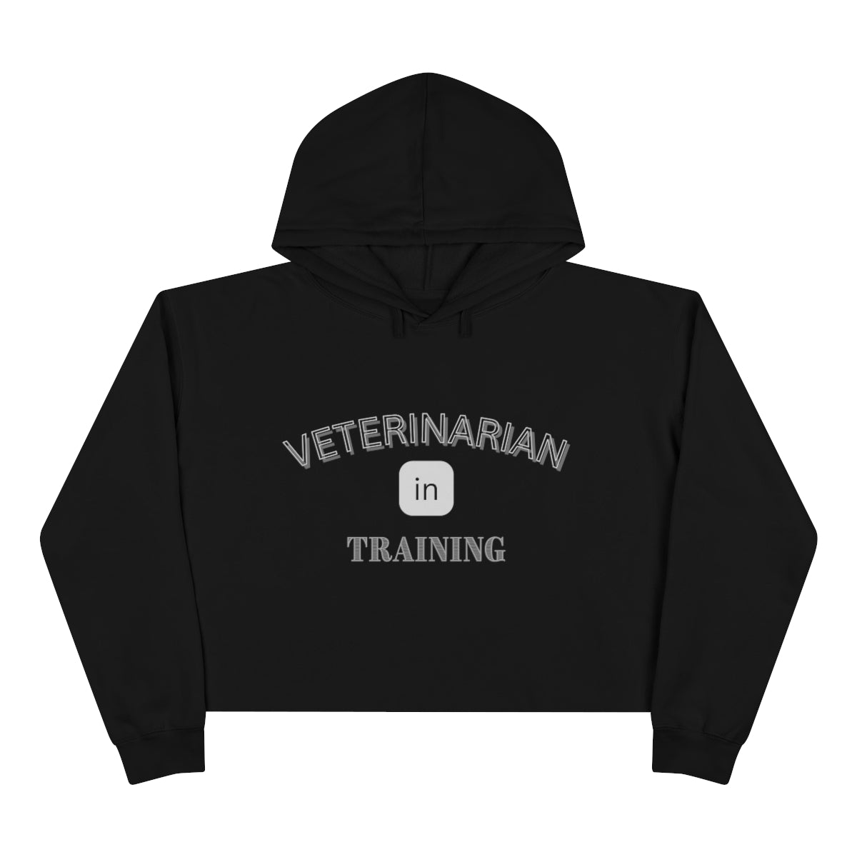 "Veterinarian in training" Crop Hoodie