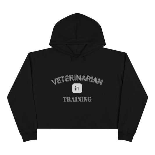 "Veterinarian in training" Crop Hoodie