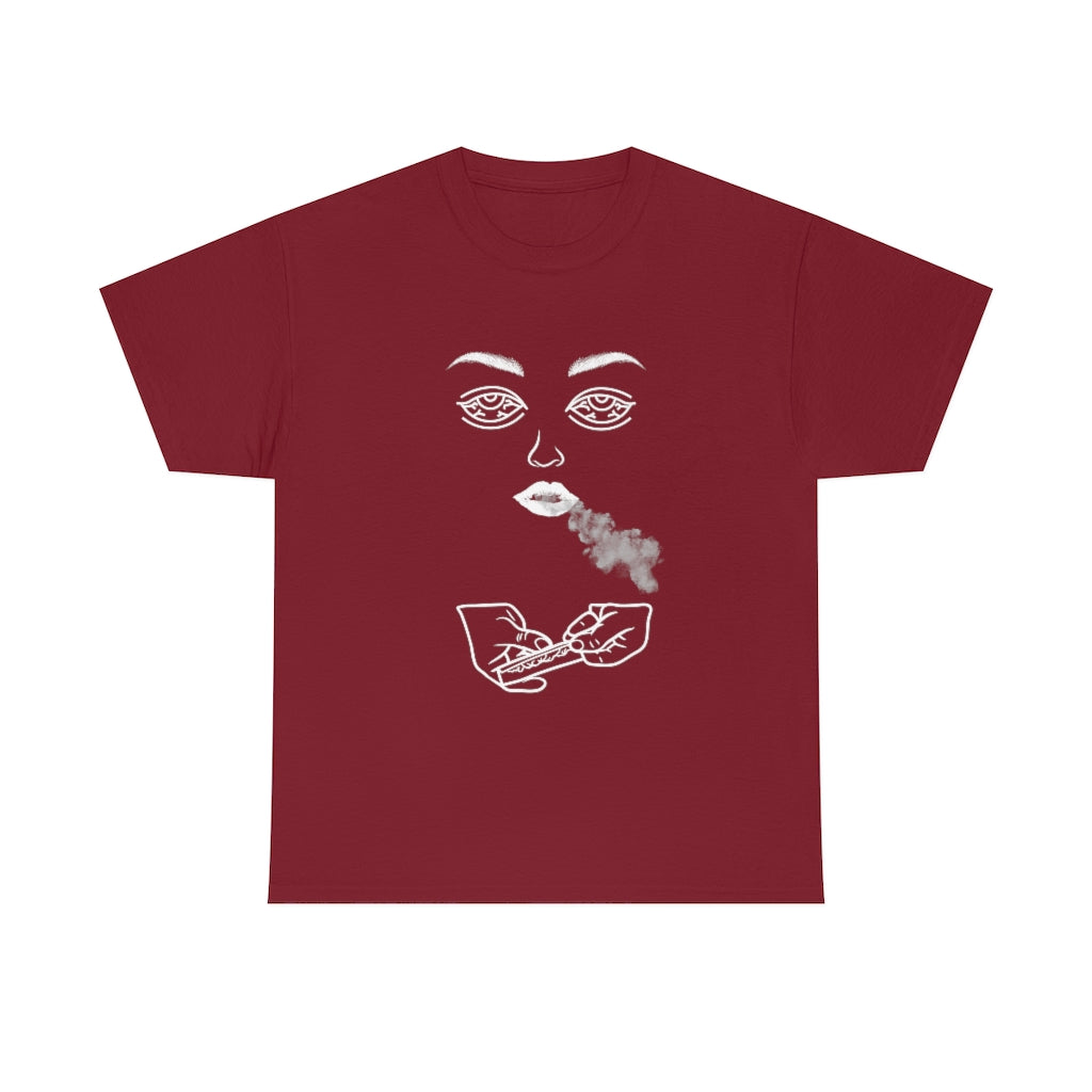 Stoned Face Outline Cotton Tee