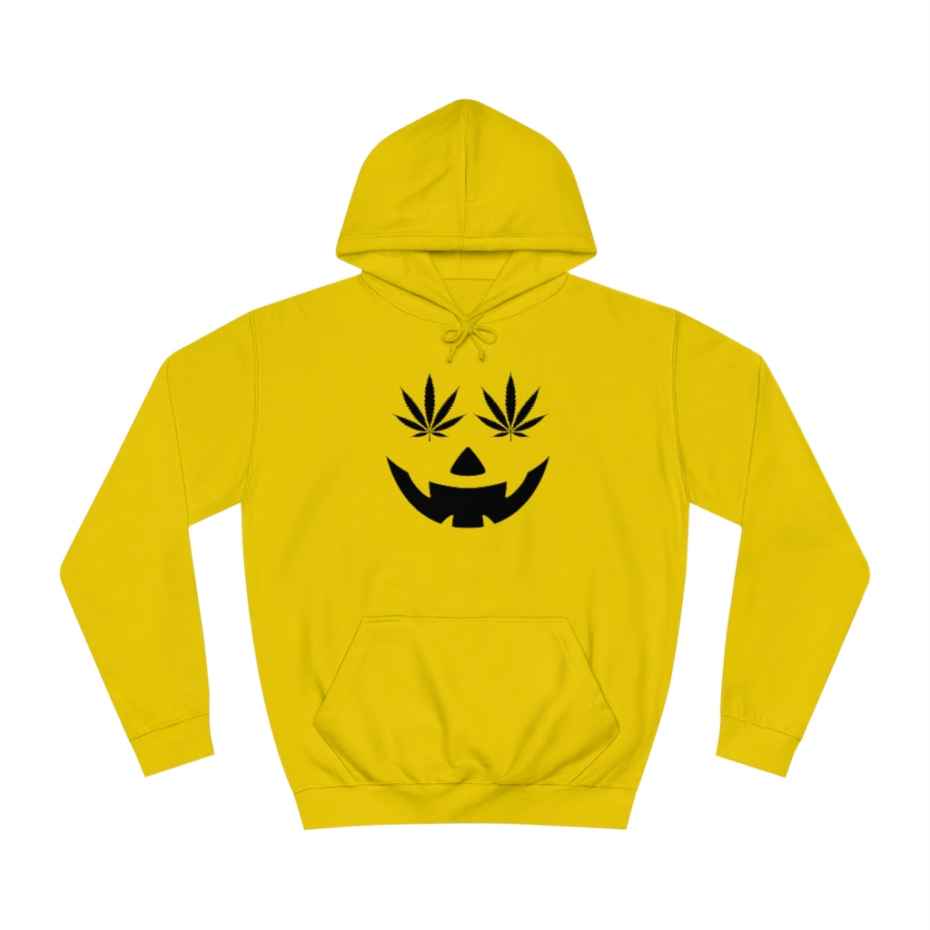 Pumpkin Face with Weed Eyes Hoodie