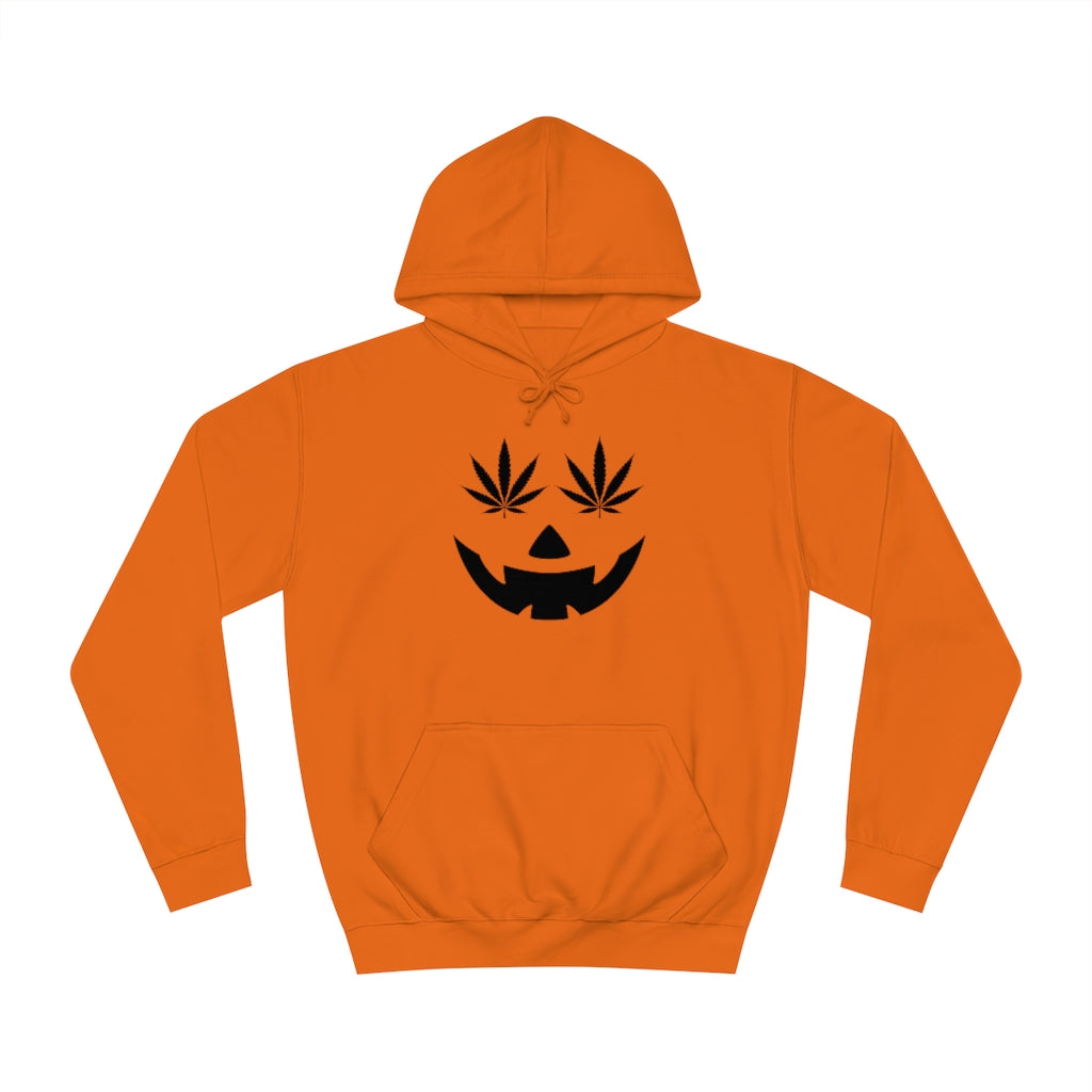 Pumpkin Face with Weed Eyes Hoodie