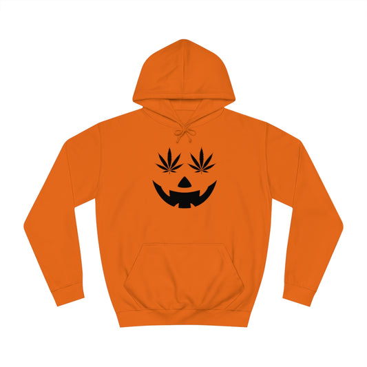 Pumpkin Face with Weed Eyes Hoodie