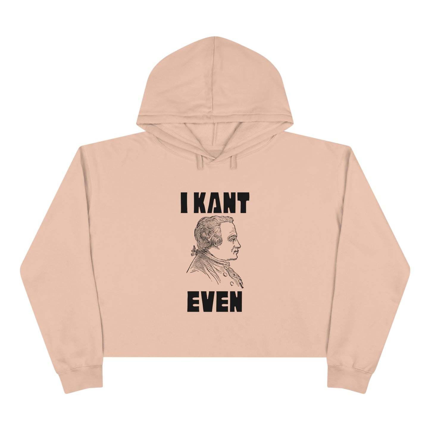 "I Kant even" Immanuel Kant, Crop Hoodie