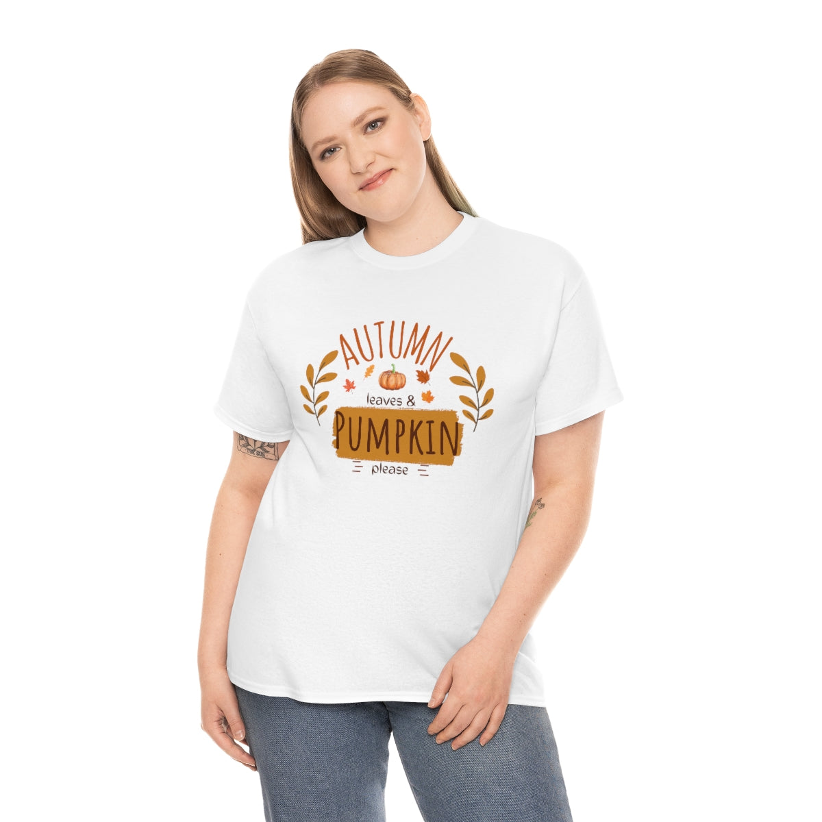 "Autumn leaves & pumpkin please" Tee