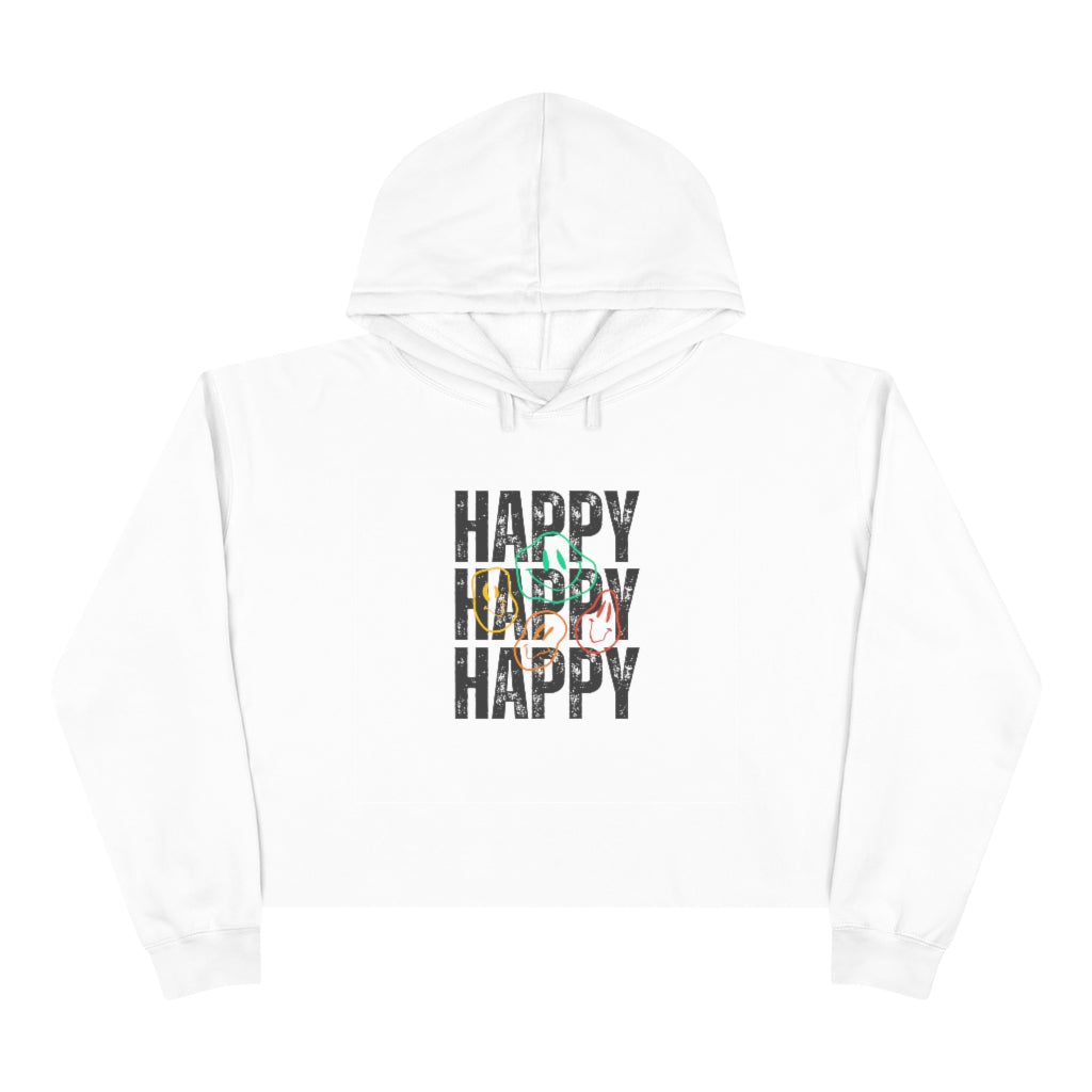 HAPPY Crop Hoodie