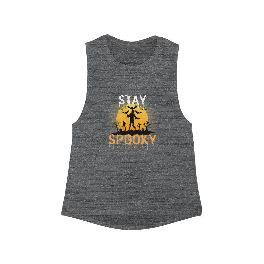 Stay Spooky Flowy Scoop Muscle Tank