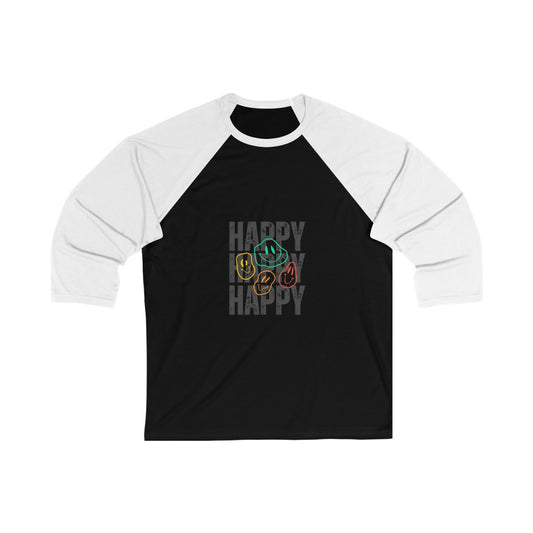 HAPPY, Baseball Tee