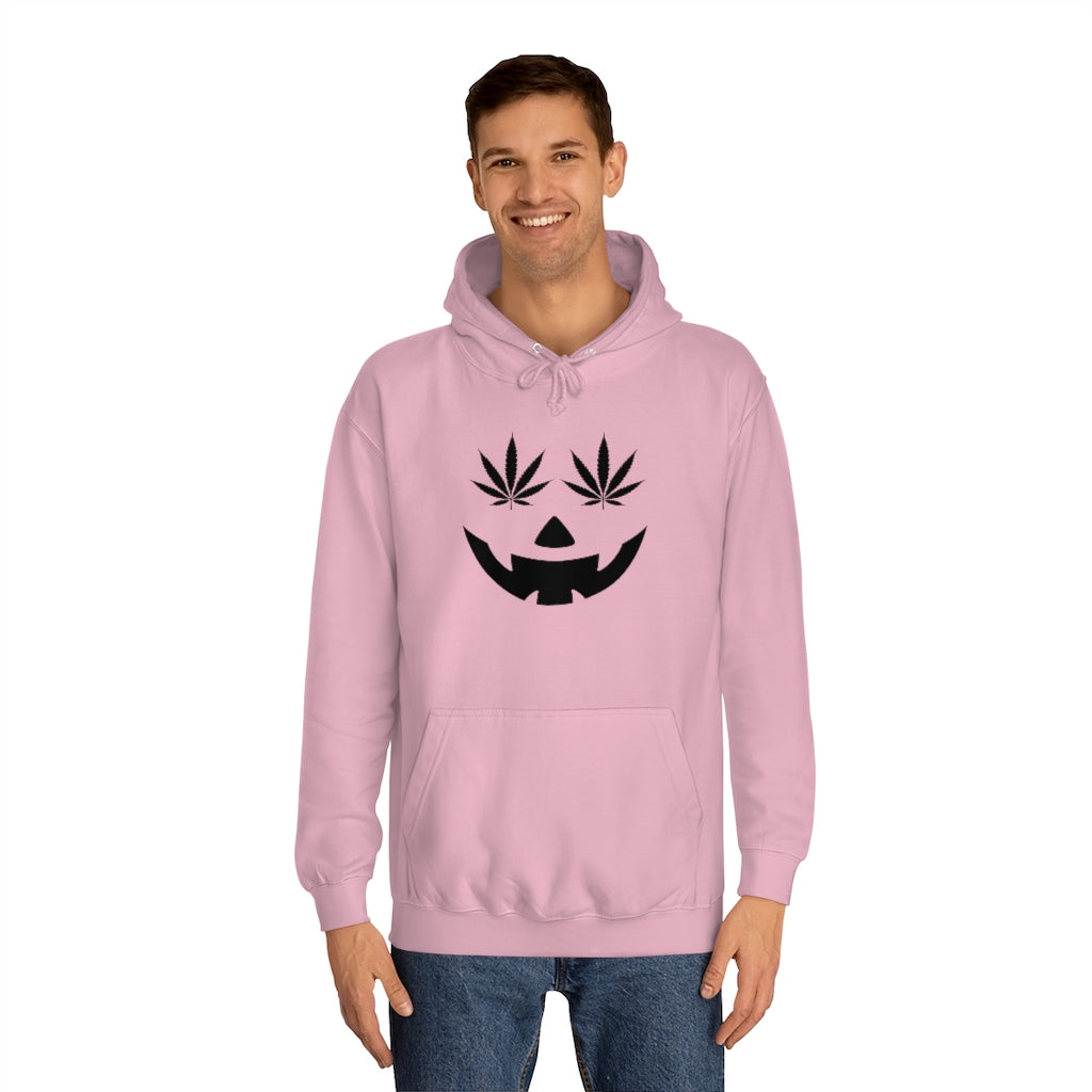 Pumpkin Face with Weed Eyes Hoodie