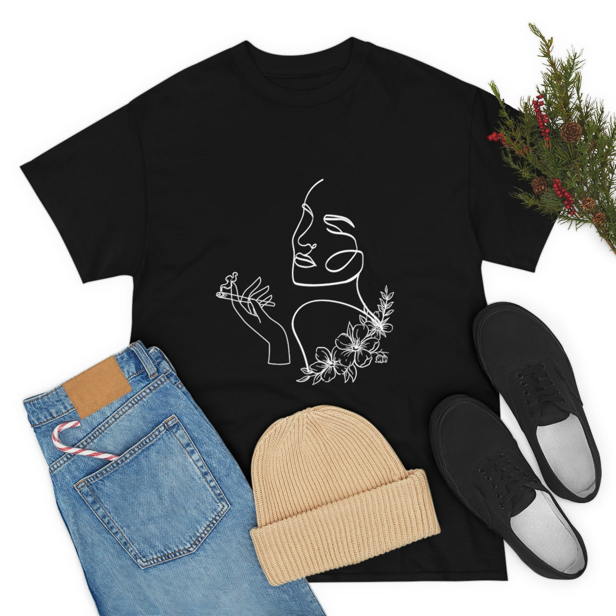 Smoking Woman Cotton Tee