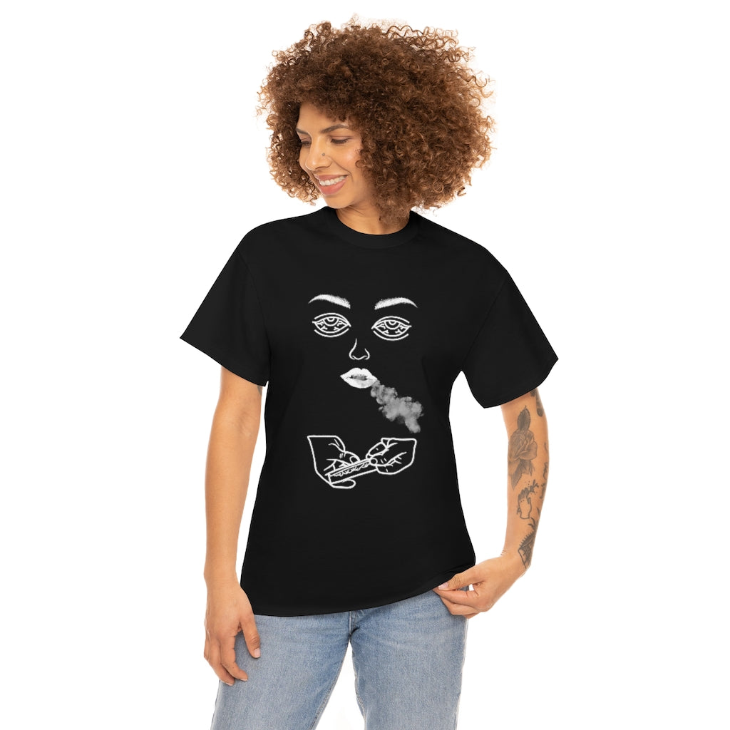 Stoned Face Outline Cotton Tee