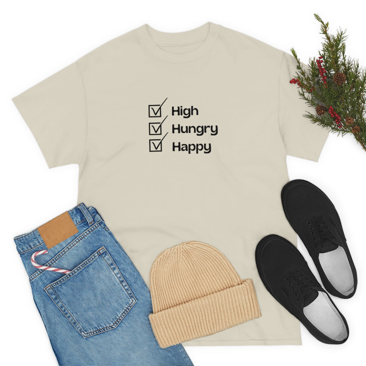 "High, Hungry, Happy" Tee