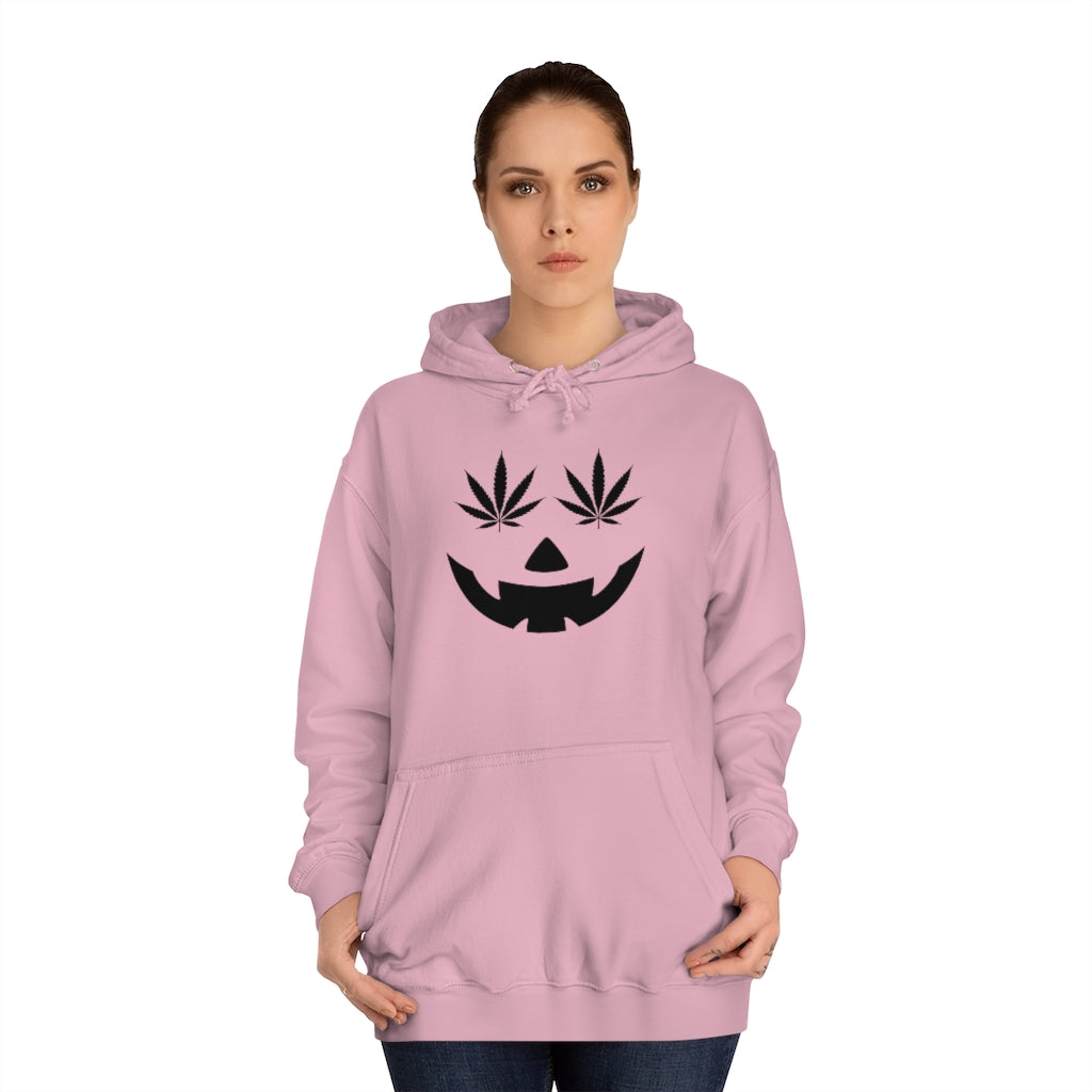 Pumpkin Face with Weed Eyes Hoodie