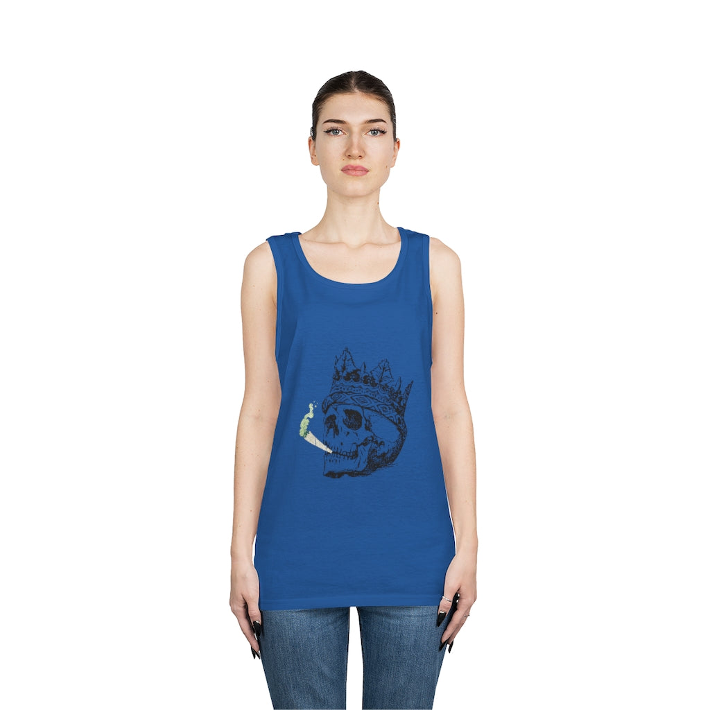 Crowned Smoking Skull Tank Top